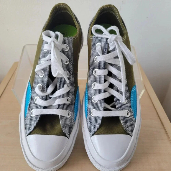 Converse Dark Moss Green/Blue Gray Low Top Unisex Sneaker [ Sizes: W 8 / M 6 ] - Picture 12 of 13